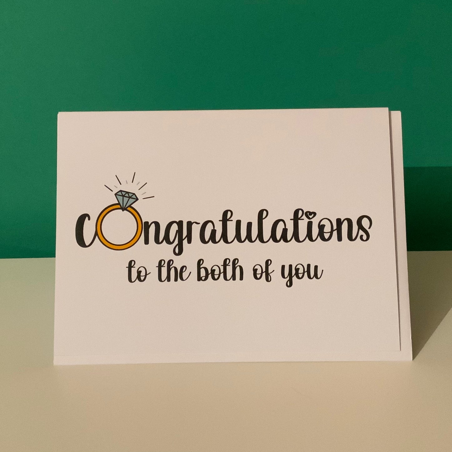 Congratulations to the both of you