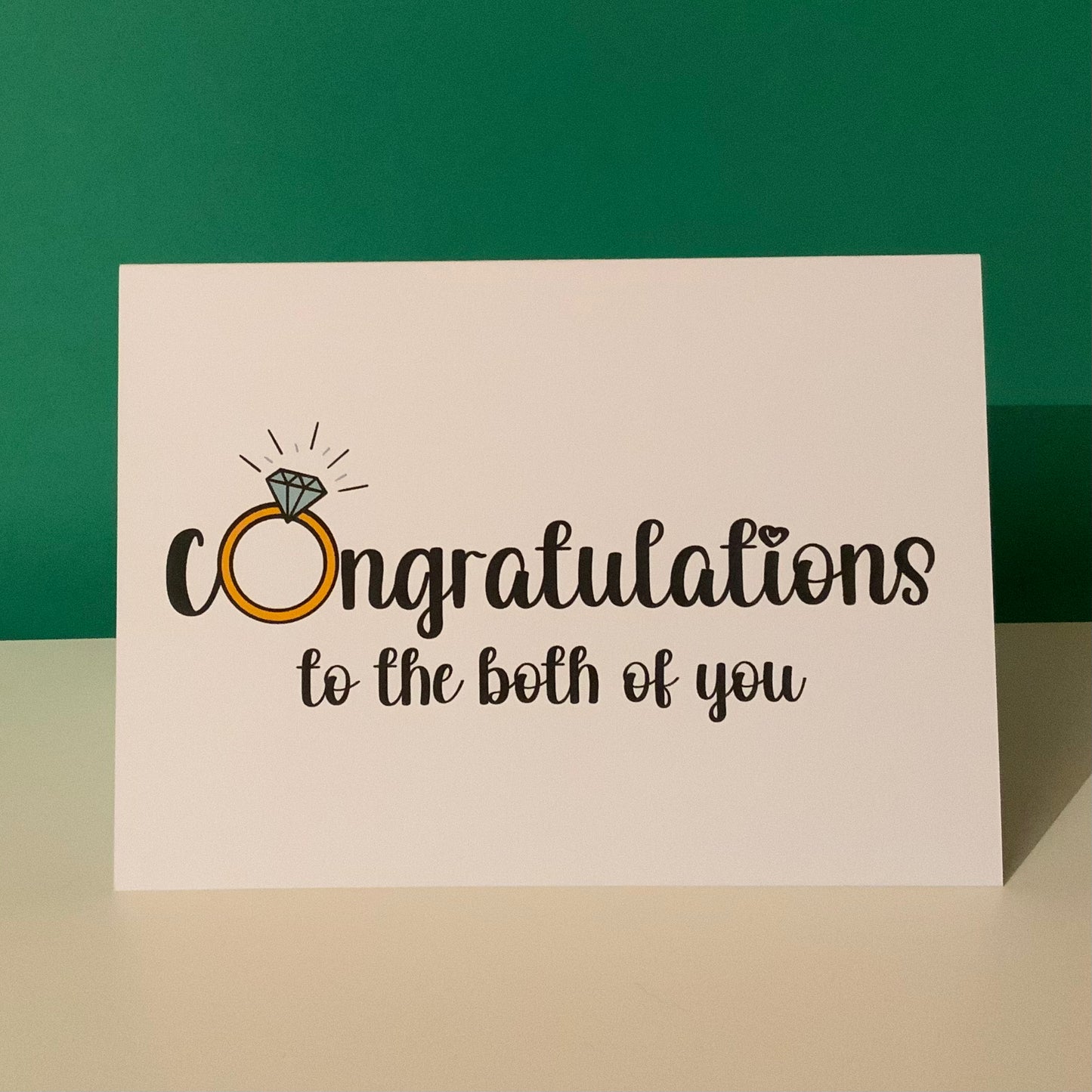 Congratulations to the both of you