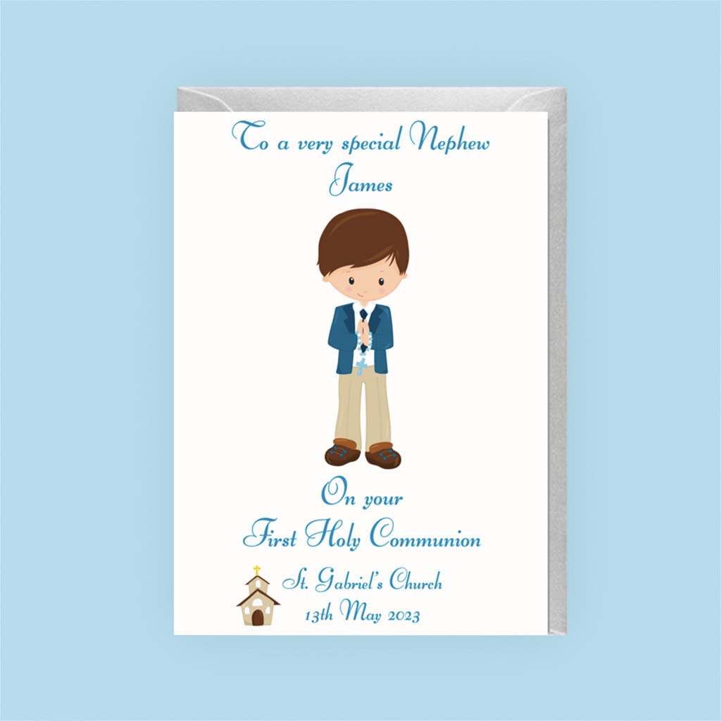 Boys Communion Card