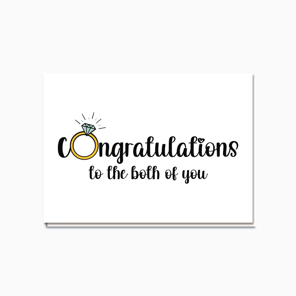 Congratulations to the both of you