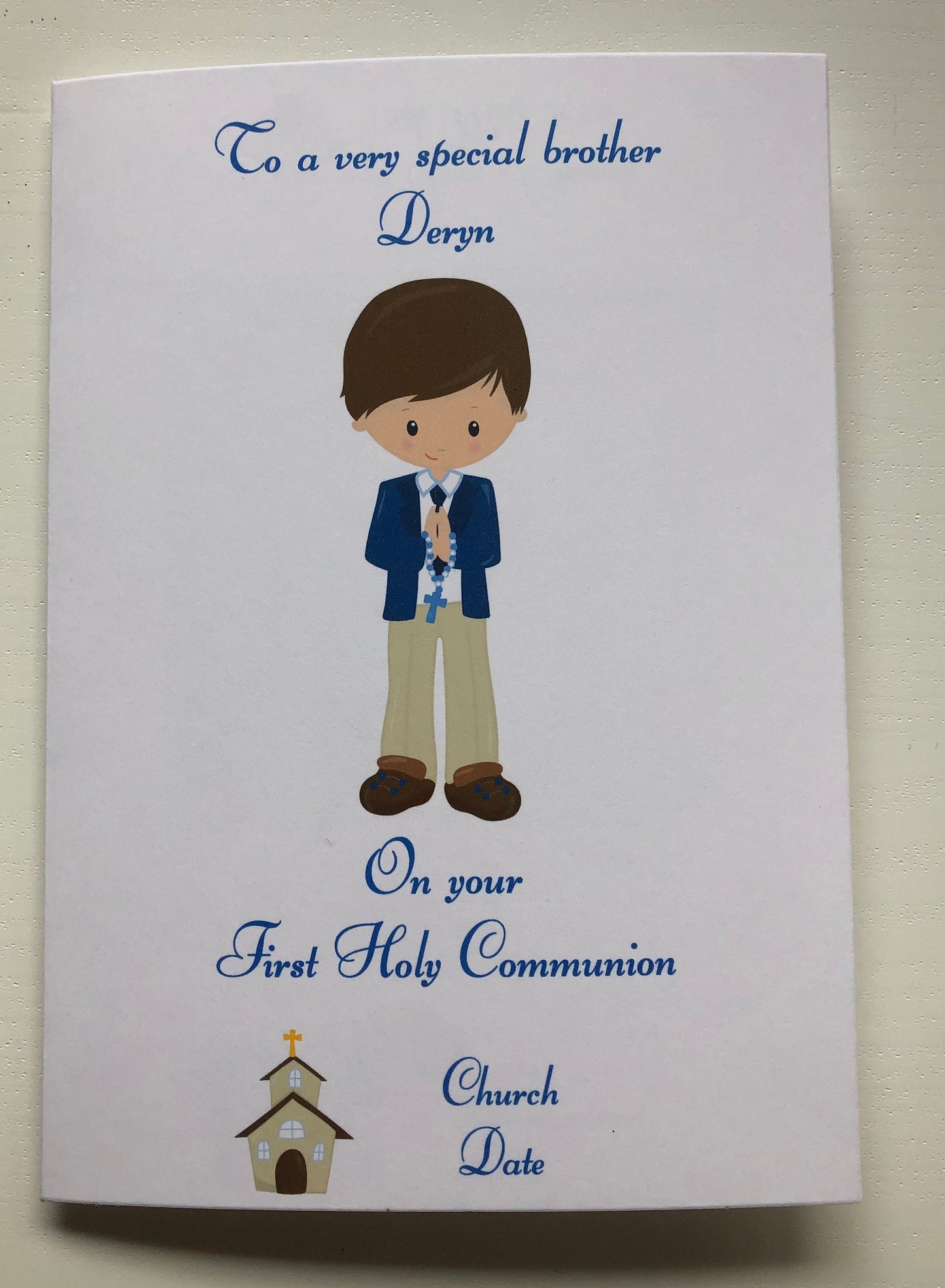 Boys Communion Card