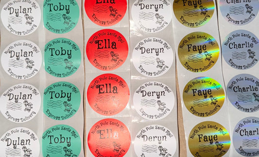 Personalised North Pole Express Delivery Stickers