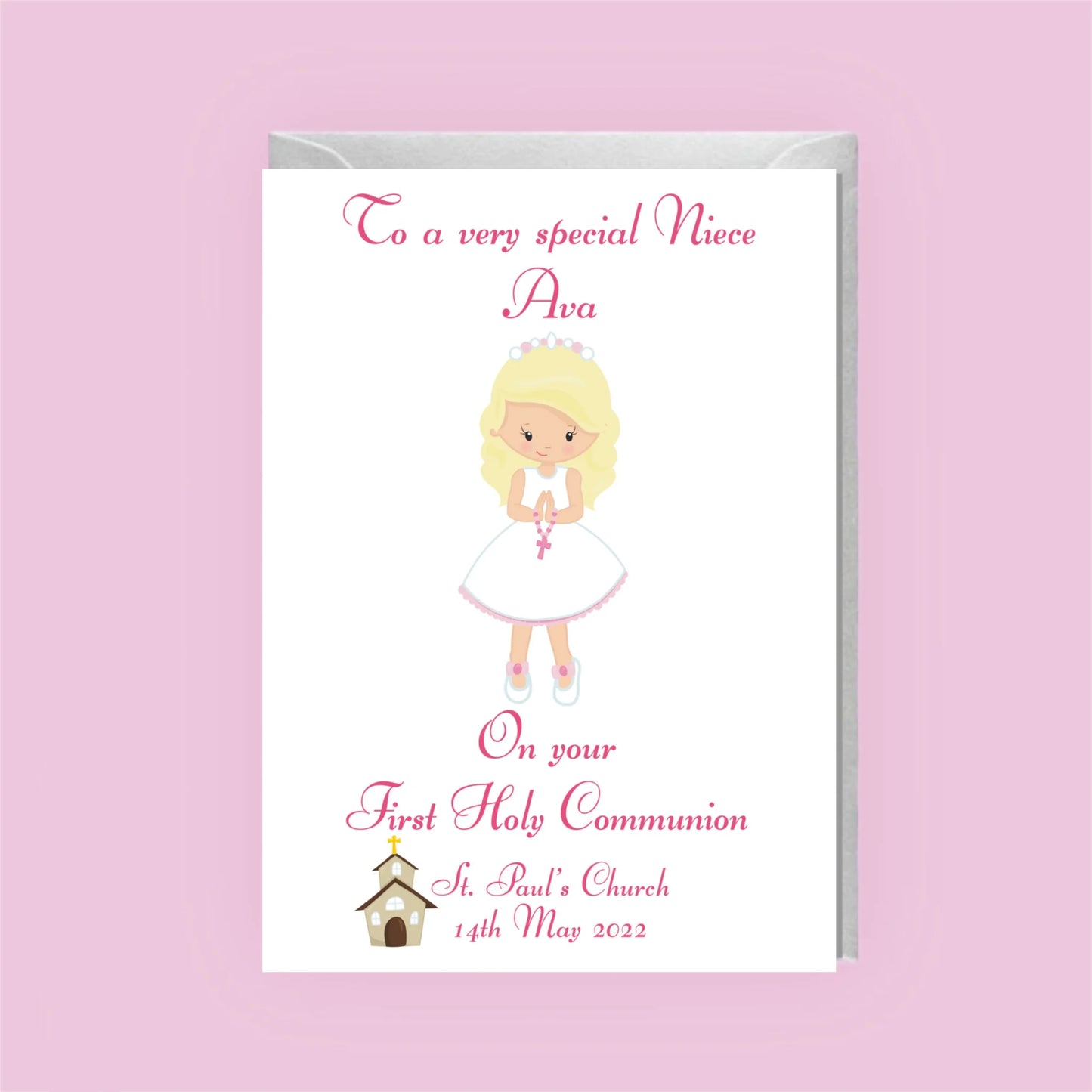 Girls Communion Card