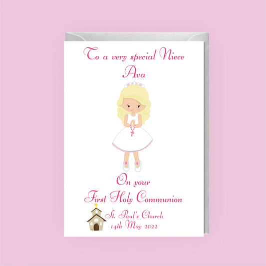 Girls Communion Card