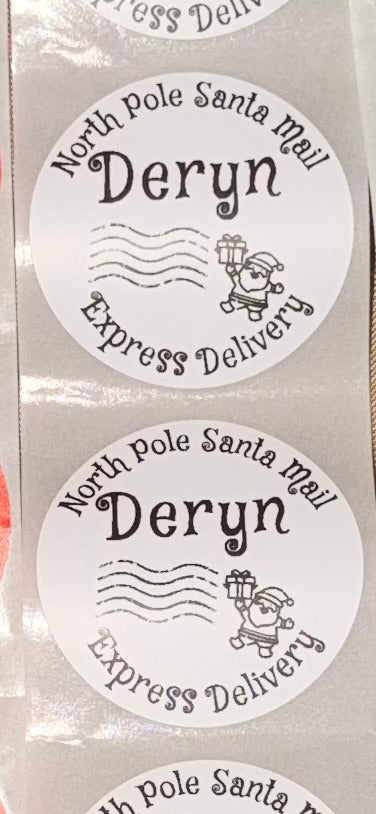 Personalised North Pole Express Delivery Stickers